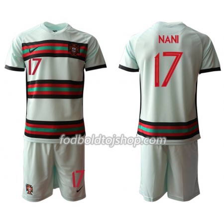 Portugal Nani 17 Børn Udebane Fodboldsætsæt Euro 2020 S/S (+ Korte bukser)